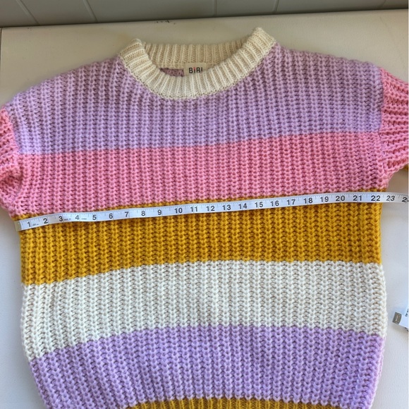 Bibi Chunky Knit Colorful Striped Sweater Size XL - Picture 7 of 9